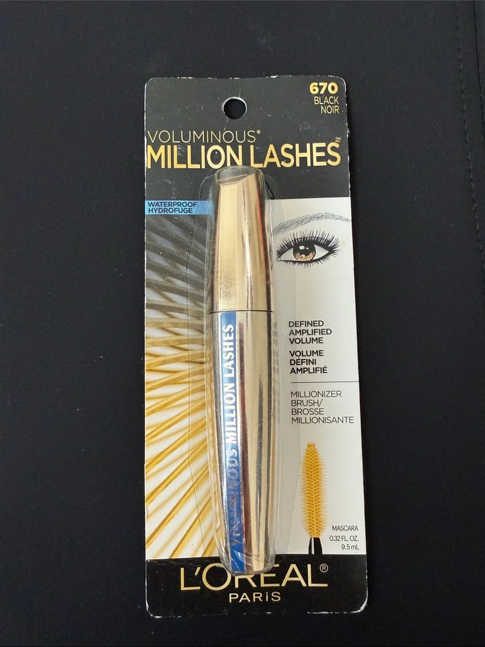 NWT L'Oréal Voluminous Million Lashes Mascara - Black (670) waterproof